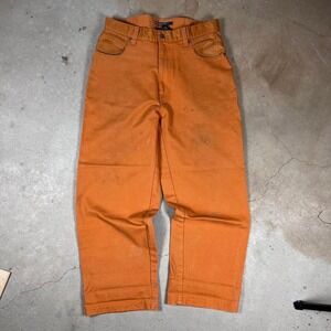 Vintage Y2K Clench orange embroidered baggy jeans Men's size 34x30